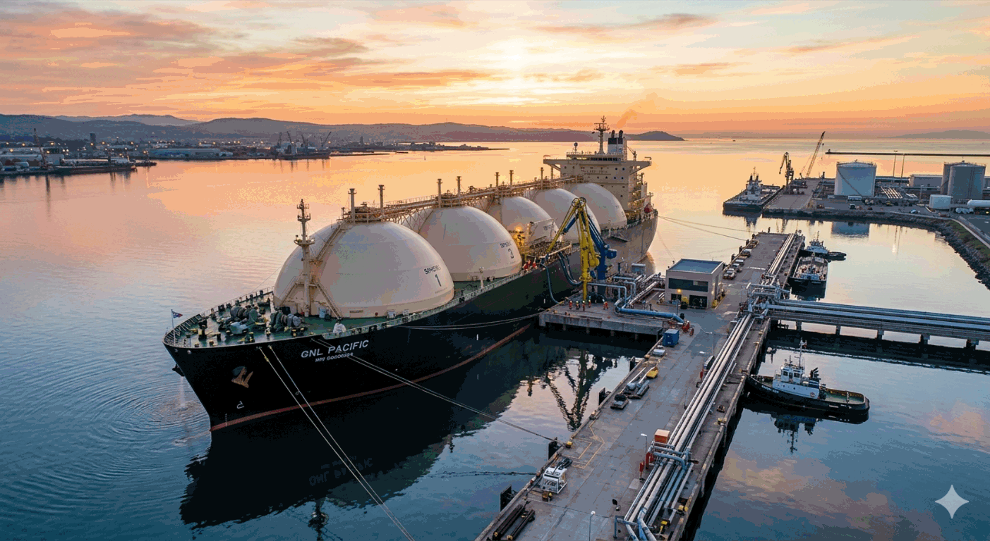 LNG tanker refuelling